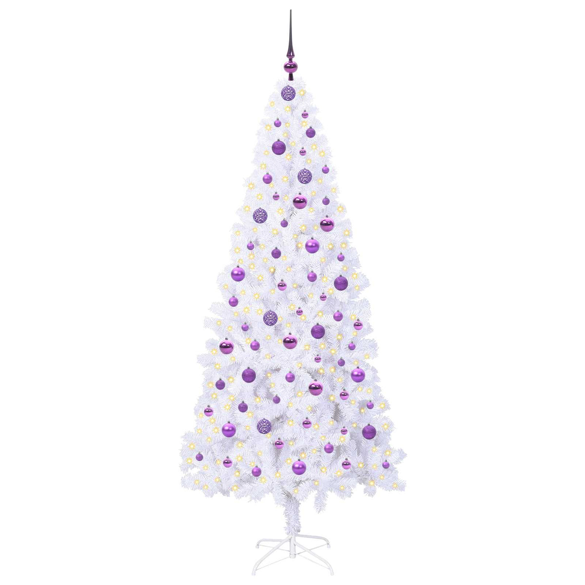 Künstlicher Weihnachtsbaum von Vidaxx mit 300 LEDs, weiß, 210 cm, PVC und Stahl