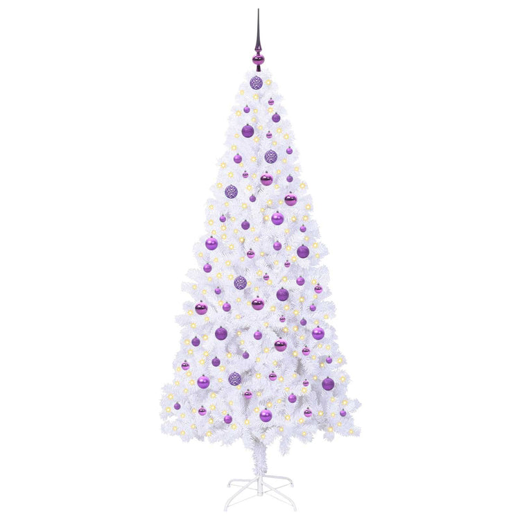 Künstlicher Weihnachtsbaum von Vidaxx mit 300 LEDs, weiß, 210 cm, PVC und Stahl