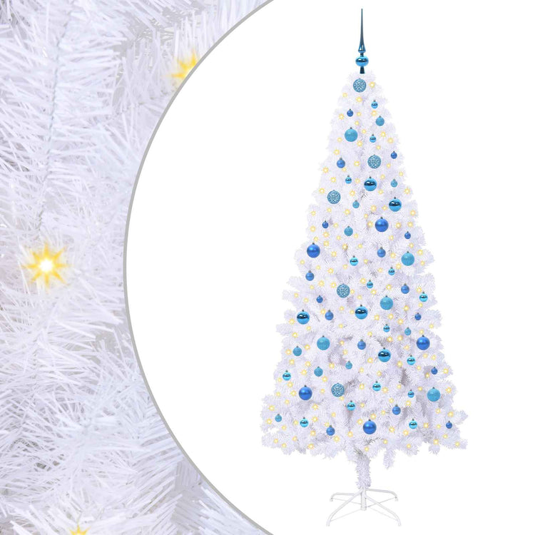 Künstlicher Weihnachtsbaum von Vidaxx mit 300 LEDs, weiß, 210 cm, PVC und Stahl