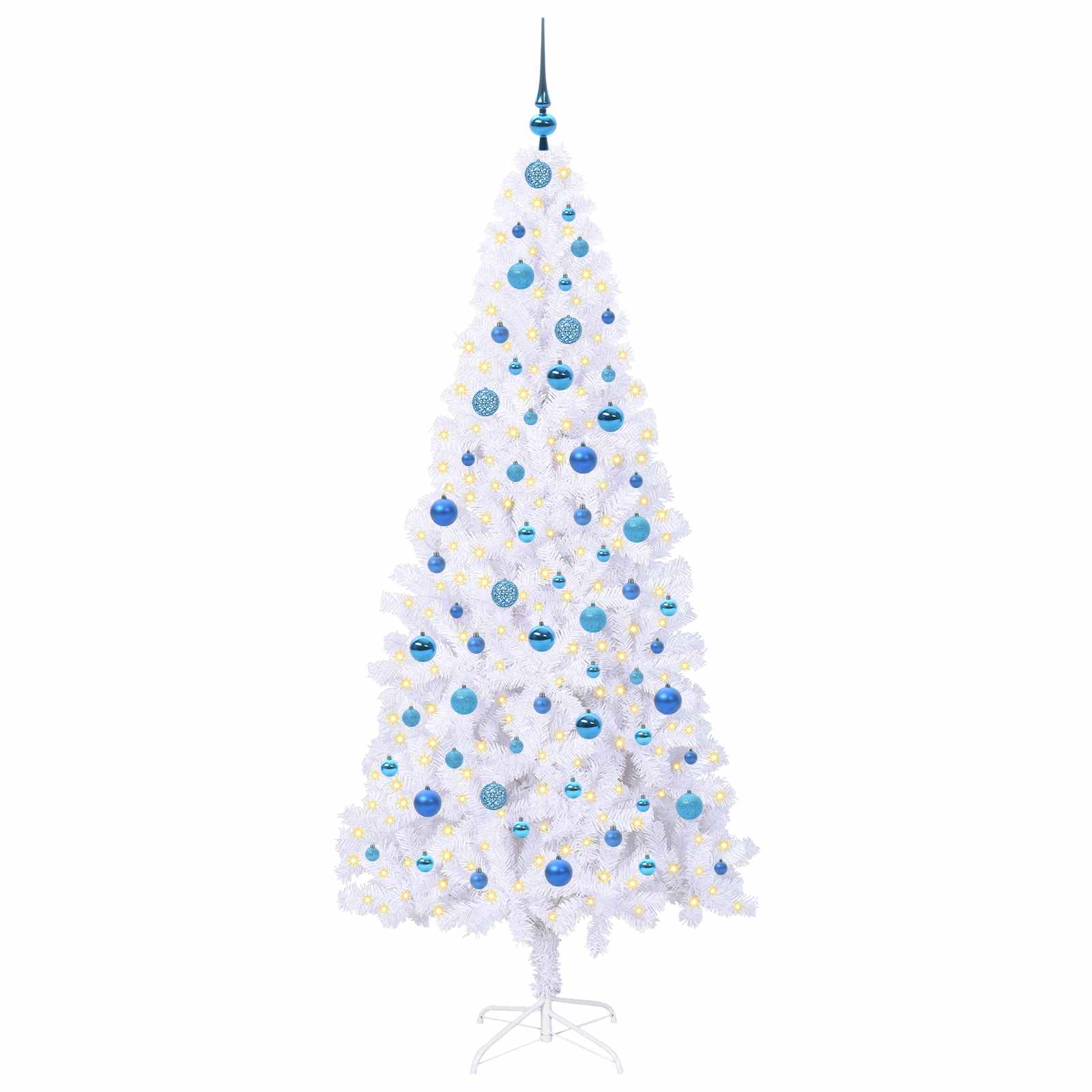 Künstlicher Weihnachtsbaum von Vidaxx mit 300 LEDs, weiß, 210 cm, PVC und Stahl