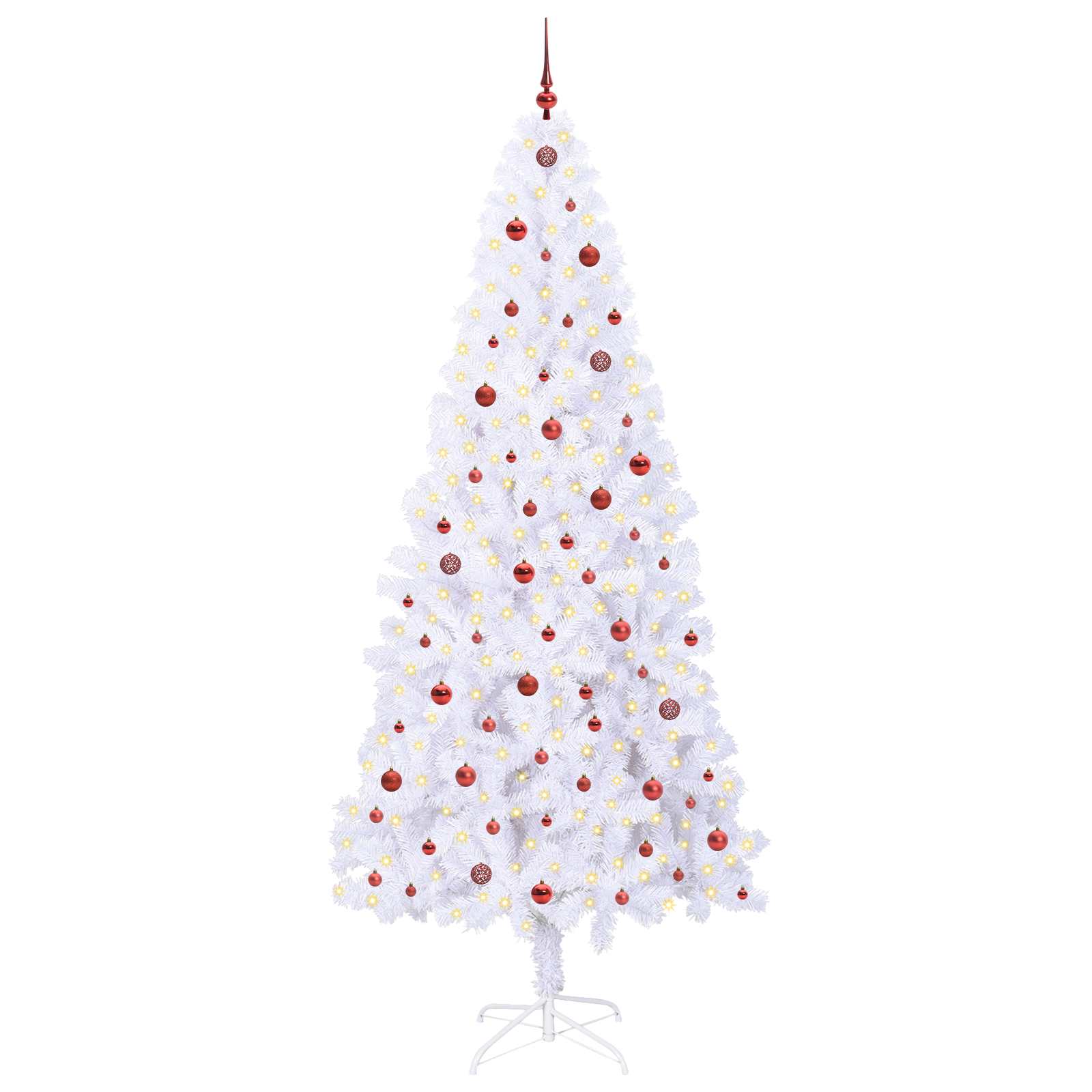 Künstlicher Weihnachtsbaum von Vidaxx mit 300 LEDs, weiß, 240 cm, PVC und Stahl