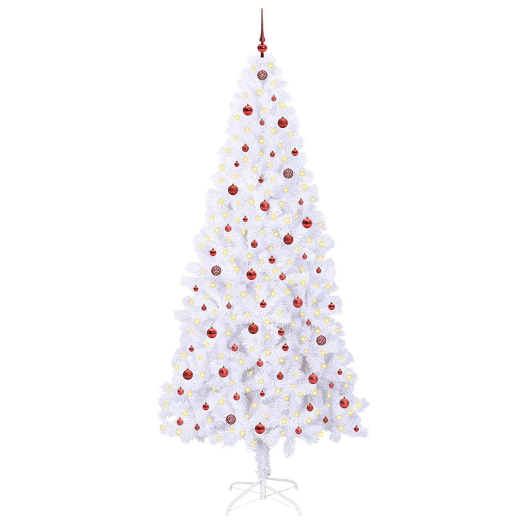 Künstlicher Weihnachtsbaum von Vidaxx mit 300 LEDs, weiß, 240 cm, PVC und Stahl