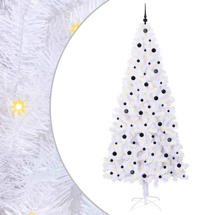 Künstlicher Weihnachtsbaum von Vidaxx mit 300 LEDs, weiß, 240 cm, PVC und Stahl