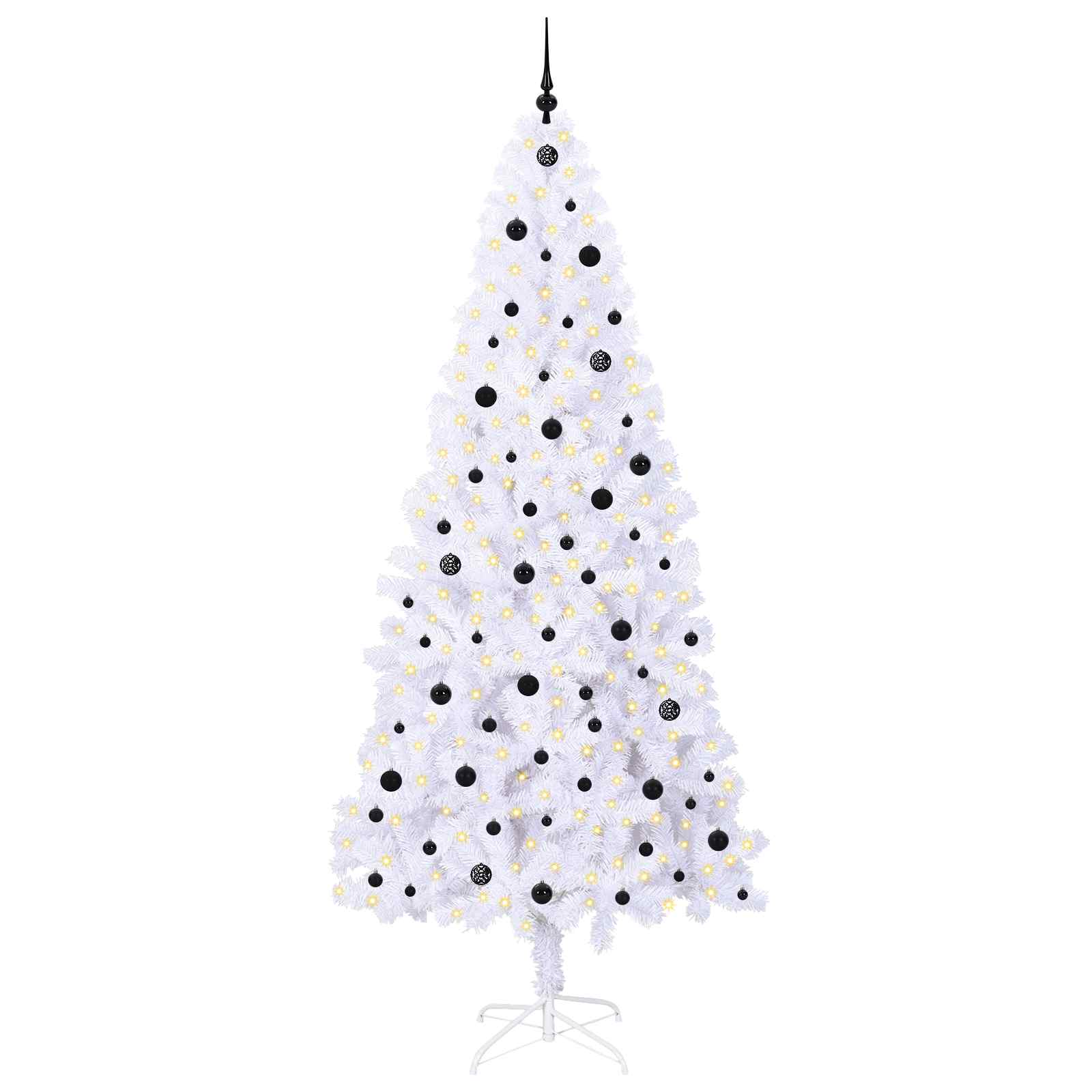 Künstlicher Weihnachtsbaum von Vidaxx mit 300 LEDs, weiß, 240 cm, PVC und Stahl