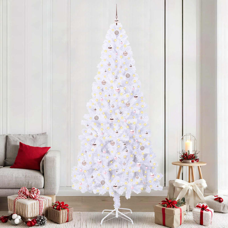 Künstlicher Weihnachtsbaum von Vidaxx mit 300 LEDs, weiß, 240 cm, PVC und Stahl