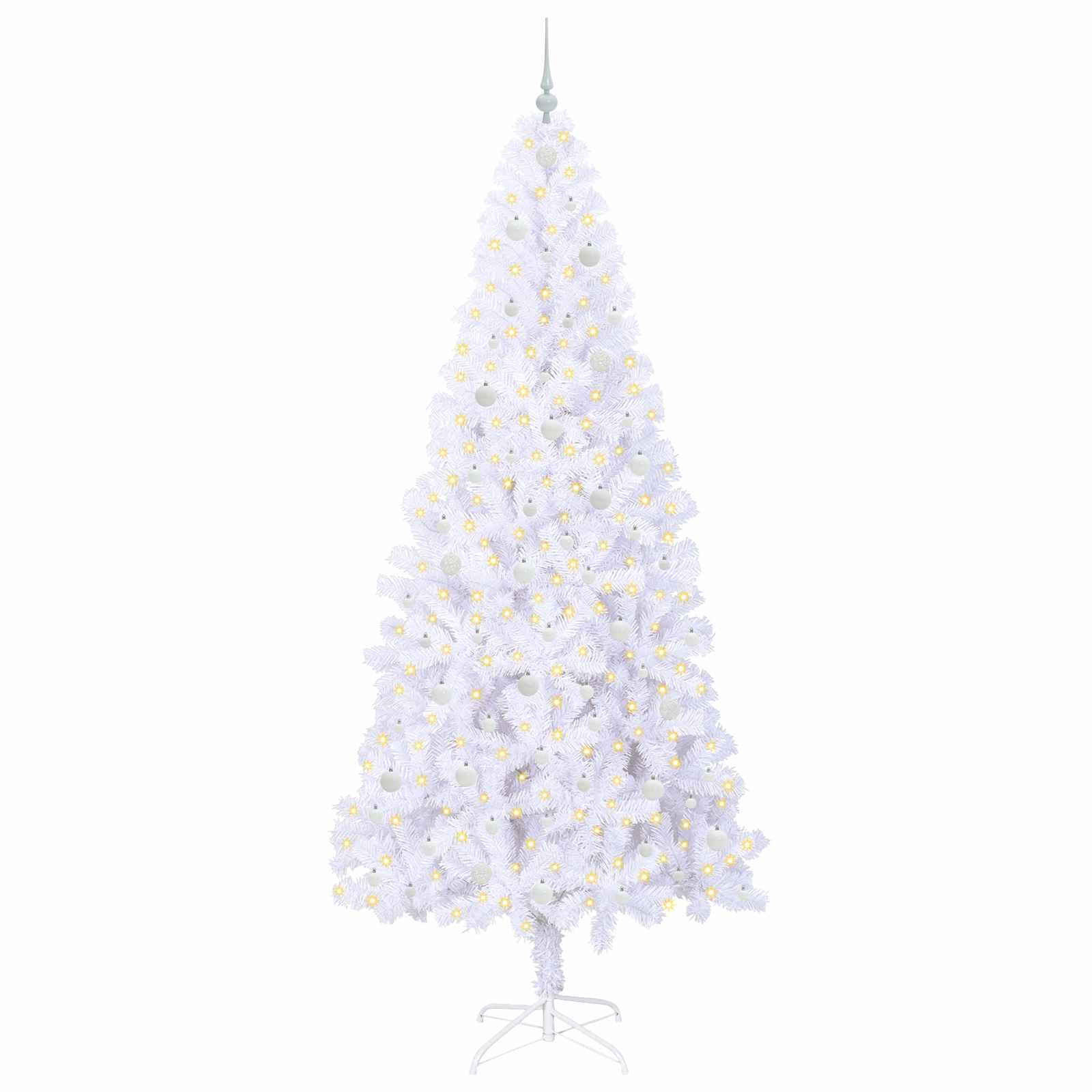 Künstlicher Weihnachtsbaum von Vidaxx mit 300 LEDs, weiß, 240 cm, PVC und Stahl