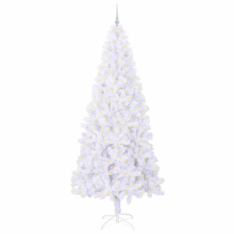 Künstlicher Weihnachtsbaum von Vidaxx mit 300 LEDs, weiß, 240 cm, PVC und Stahl