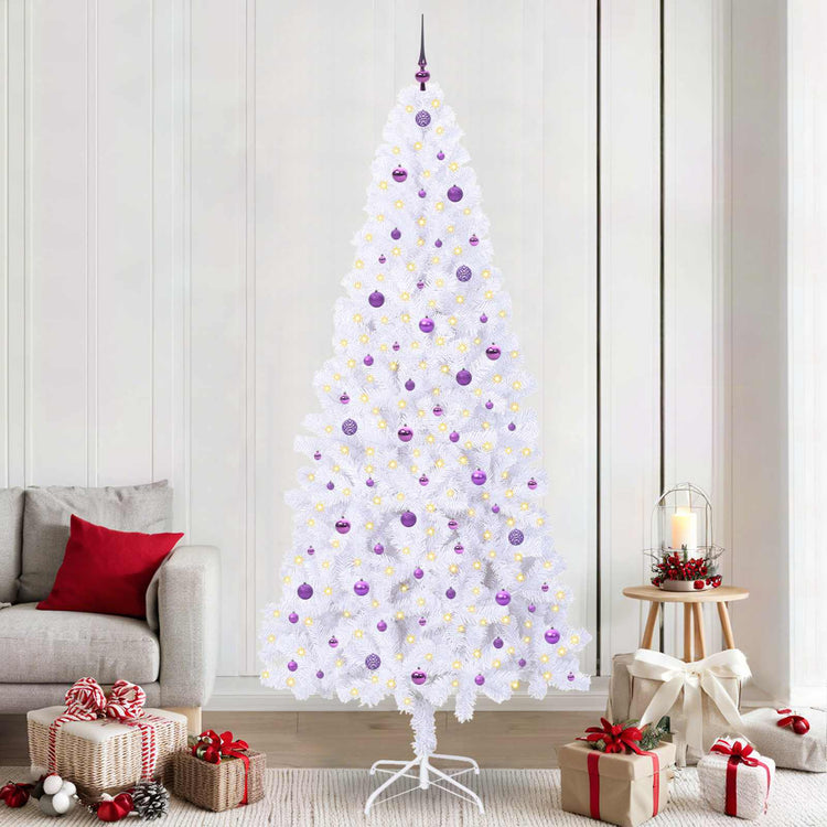 Künstlicher Weihnachtsbaum von Vidaxx mit 300 LEDs, weiß, 240 cm, PVC und Stahl