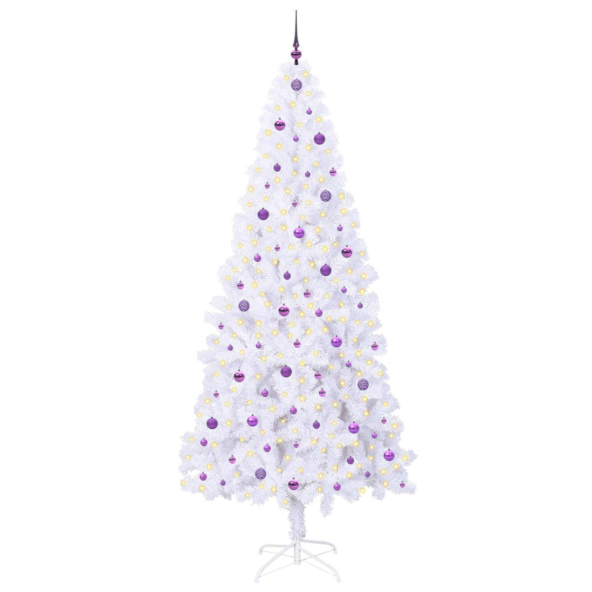 Künstlicher Weihnachtsbaum von Vidaxx mit 300 LEDs, weiß, 240 cm, PVC und Stahl