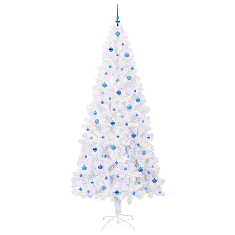 Künstlicher Weihnachtsbaum von Vidaxx mit 300 LEDs, weiß, 240 cm, PVC und Stahl