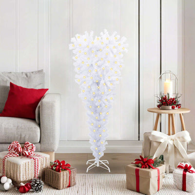 Künstlicher Weihnachtsbaum von Vidaxx mit 150 LEDs, weiß, 120 cm, PVC und Stahl