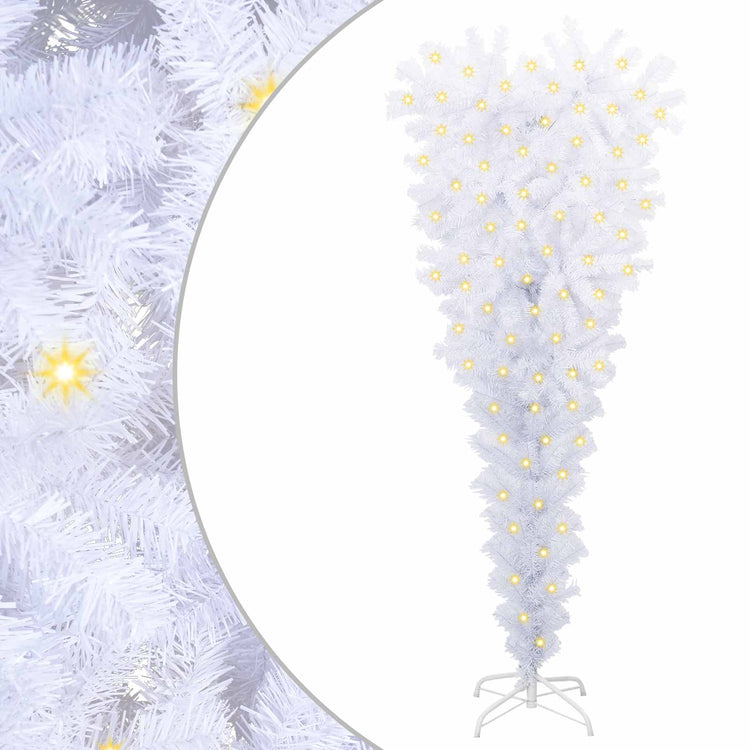 Künstlicher Weihnachtsbaum von Vidaxx mit 150 LEDs, weiß, 120 cm, PVC und Stahl
