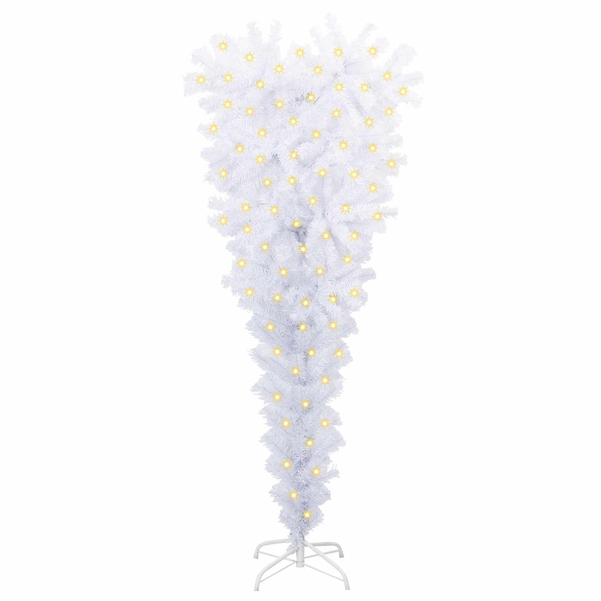 Künstlicher Weihnachtsbaum von Vidaxx mit 150 LEDs, weiß, 120 cm, PVC und Stahl