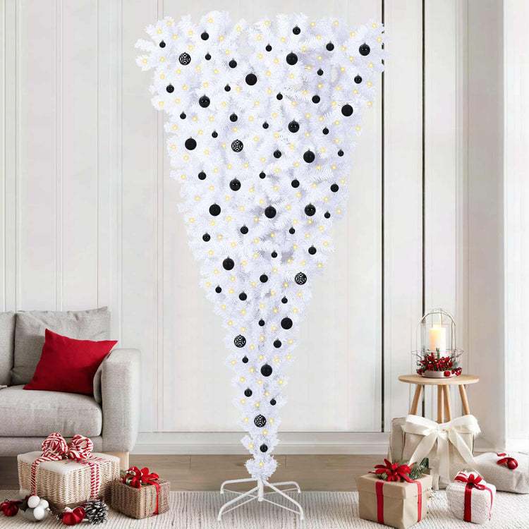 Künstlicher Weihnachtsbaum von Vidaxx mit 300 LEDs, weiß, 240 cm, PVC und Stahl