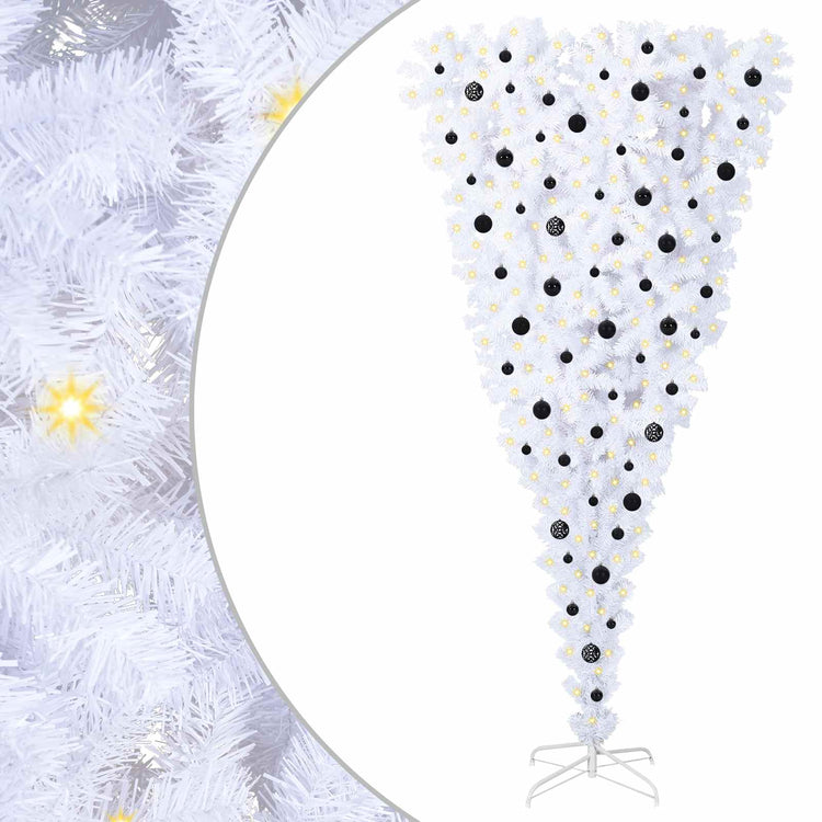 Künstlicher Weihnachtsbaum von Vidaxx mit 300 LEDs, weiß, 240 cm, PVC und Stahl