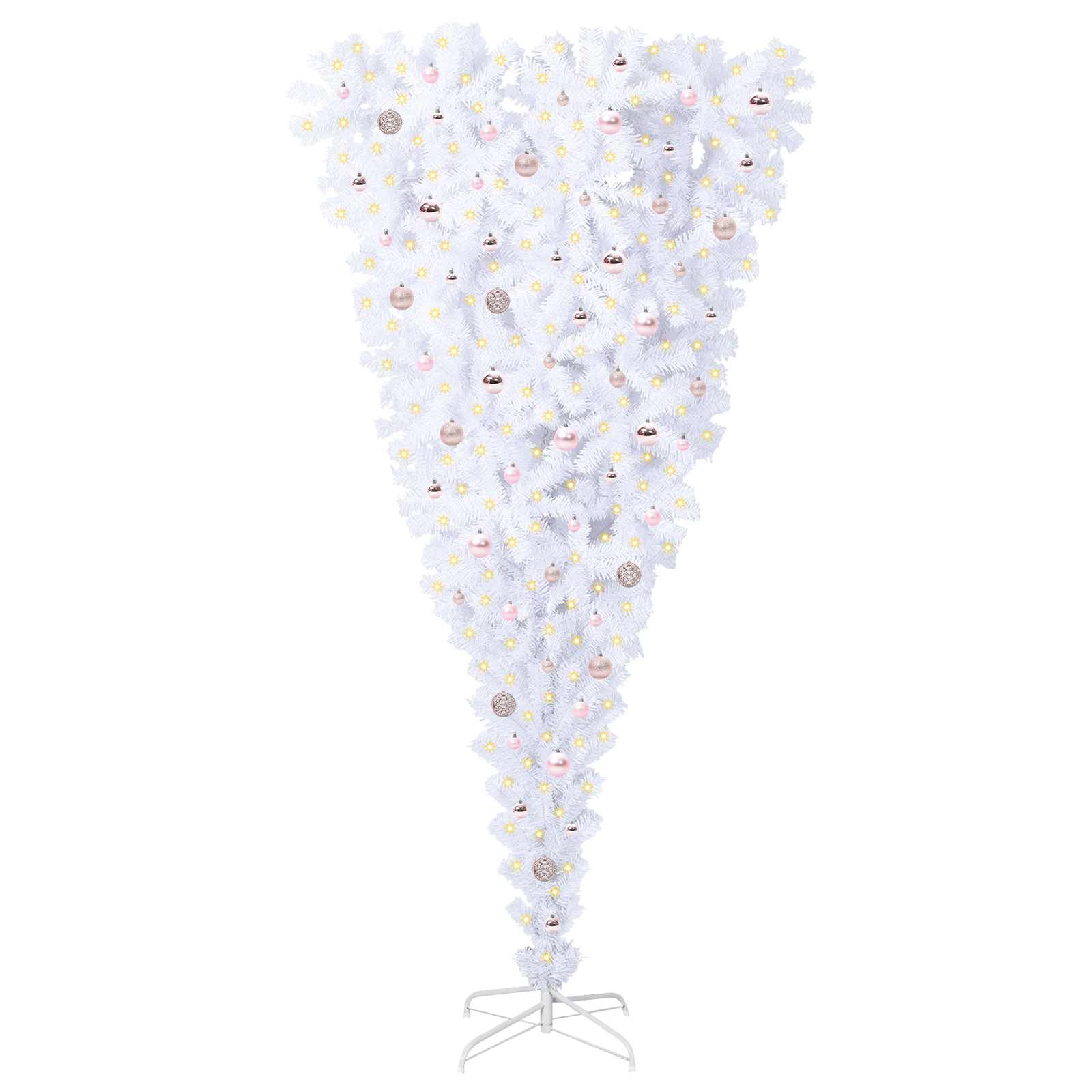 Künstlicher Weihnachtsbaum von Vidaxx mit 300 LEDs, weiß, 240 cm, PVC und Stahl
