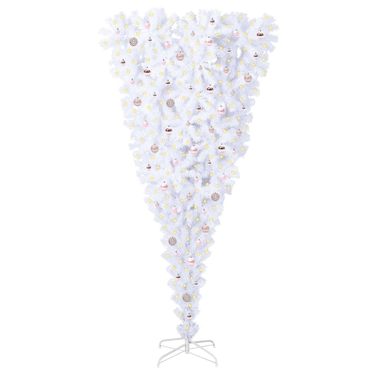Künstlicher Weihnachtsbaum von Vidaxx mit 300 LEDs, weiß, 240 cm, PVC und Stahl