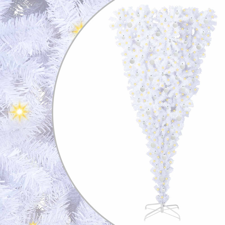 Künstlicher Weihnachtsbaum von Vidaxx mit 300 LEDs, weiß, 240 cm, PVC und Stahl
