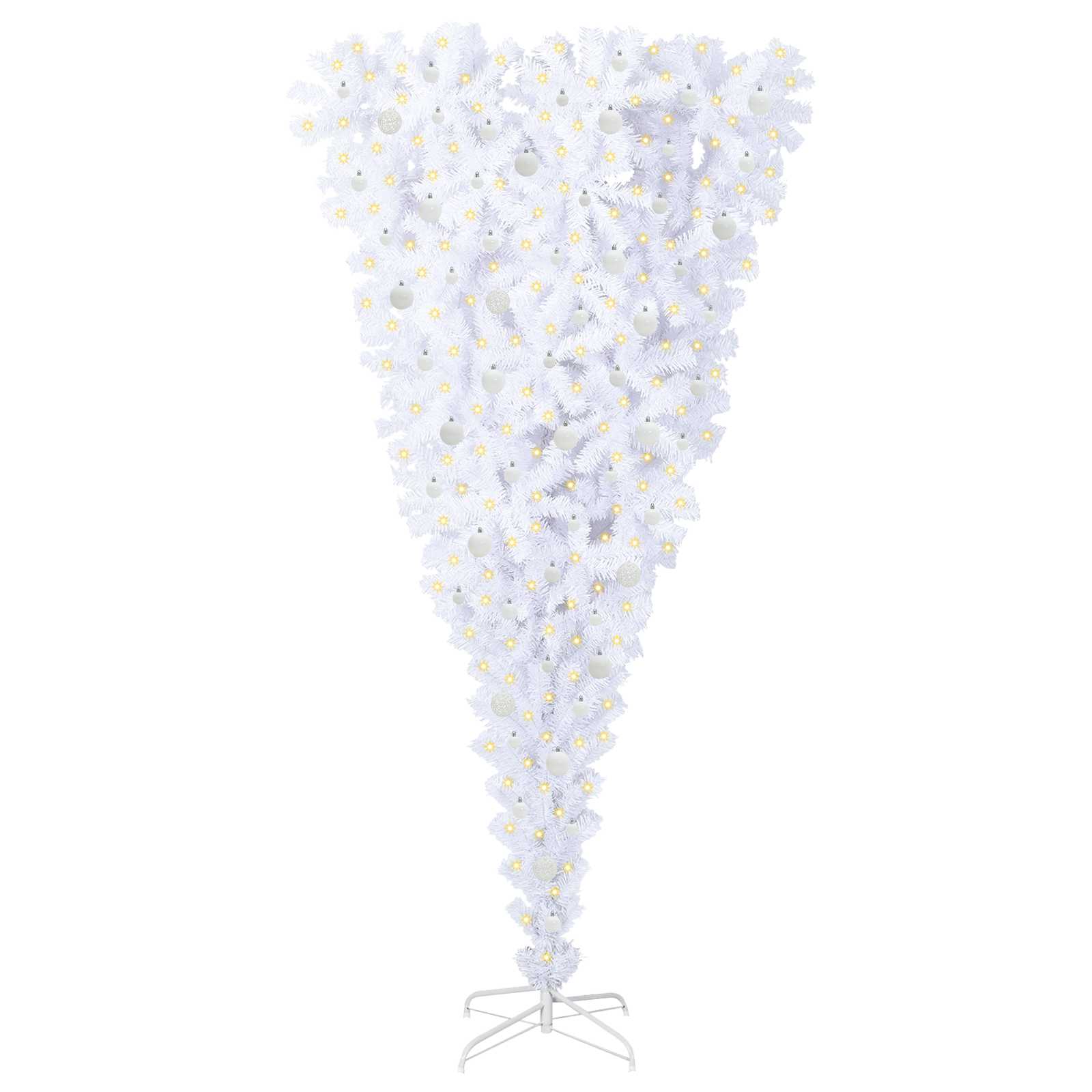 Künstlicher Weihnachtsbaum von Vidaxx mit 300 LEDs, weiß, 240 cm, PVC und Stahl