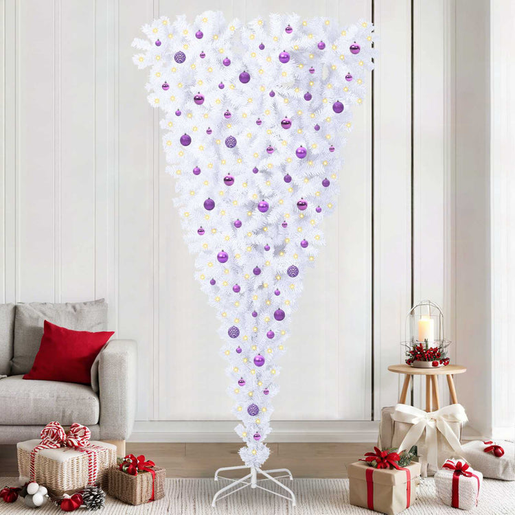 Künstlicher Weihnachtsbaum von Vidaxx mit 300 LEDs, weiß, 240 cm, PVC und Stahl