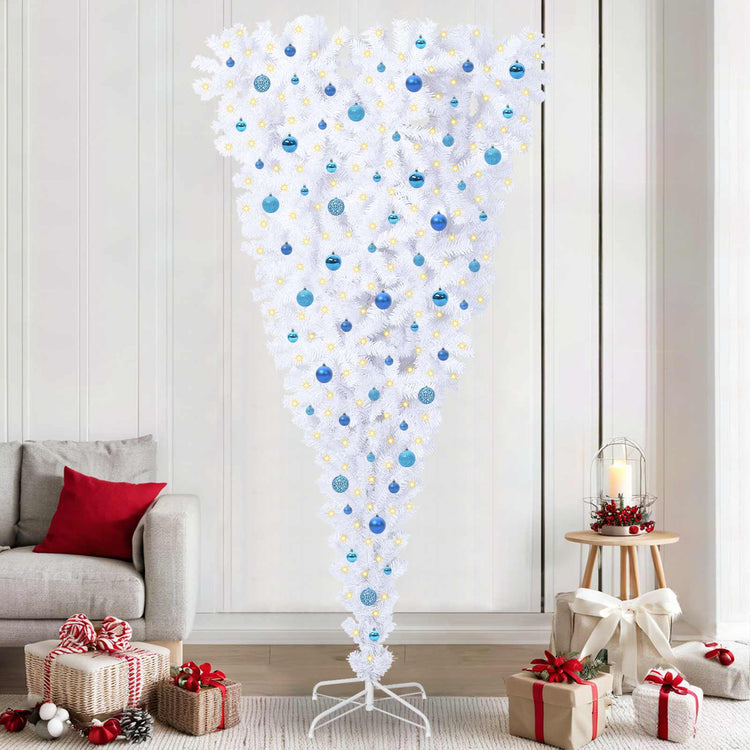 Künstlicher Weihnachtsbaum von Vidaxx mit 300 LEDs, weiß, 240 cm, PVC und Stahl