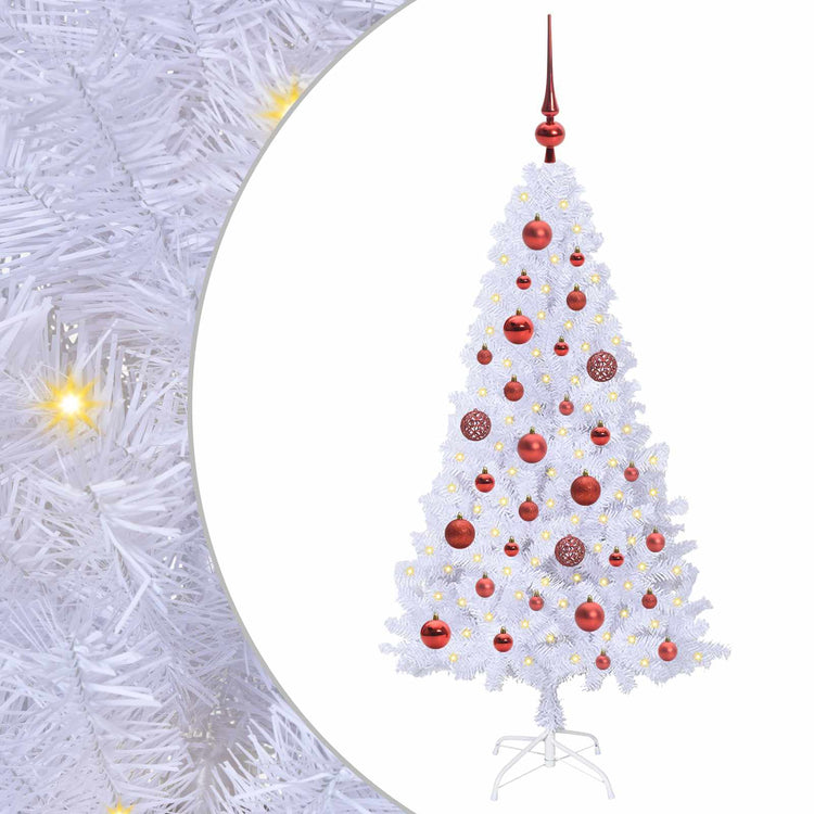 Künstlicher Weihnachtsbaum von Vidaxx mit 150 LEDs, weiß, 120 cm, PVC und Stahl