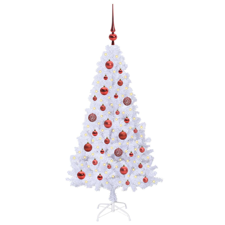 Künstlicher Weihnachtsbaum von Vidaxx mit 150 LEDs, weiß, 120 cm, PVC und Stahl