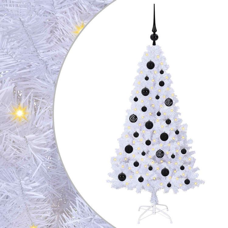 Künstlicher Weihnachtsbaum von Vidaxx mit 150 LEDs, weiß, 120 cm, PVC und Stahl