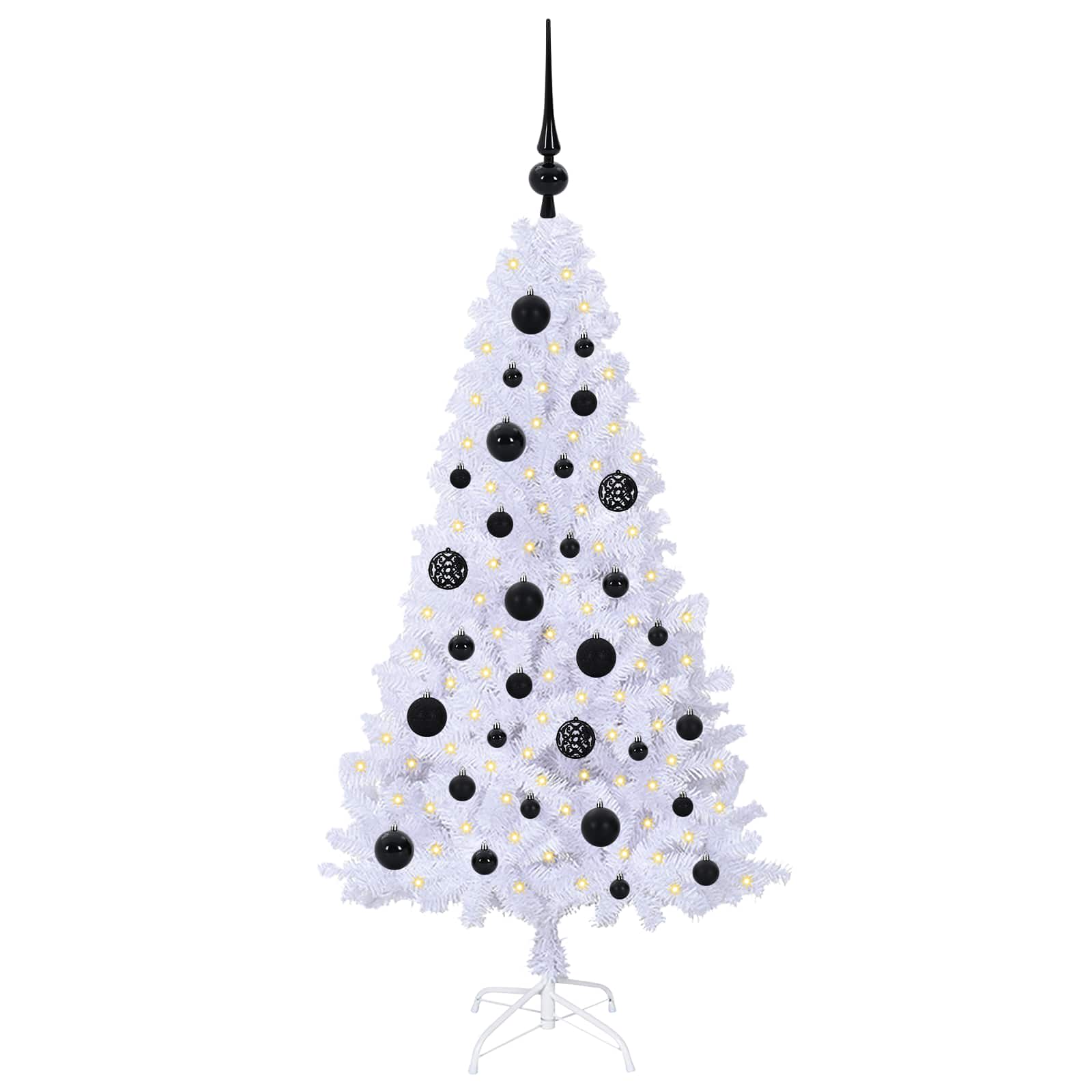 Künstlicher Weihnachtsbaum von Vidaxx mit 150 LEDs, weiß, 120 cm, PVC und Stahl
