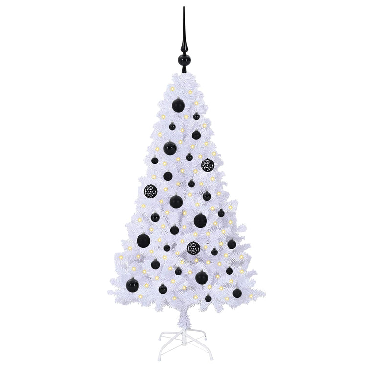Künstlicher Weihnachtsbaum von Vidaxx mit 150 LEDs, weiß, 120 cm, PVC und Stahl