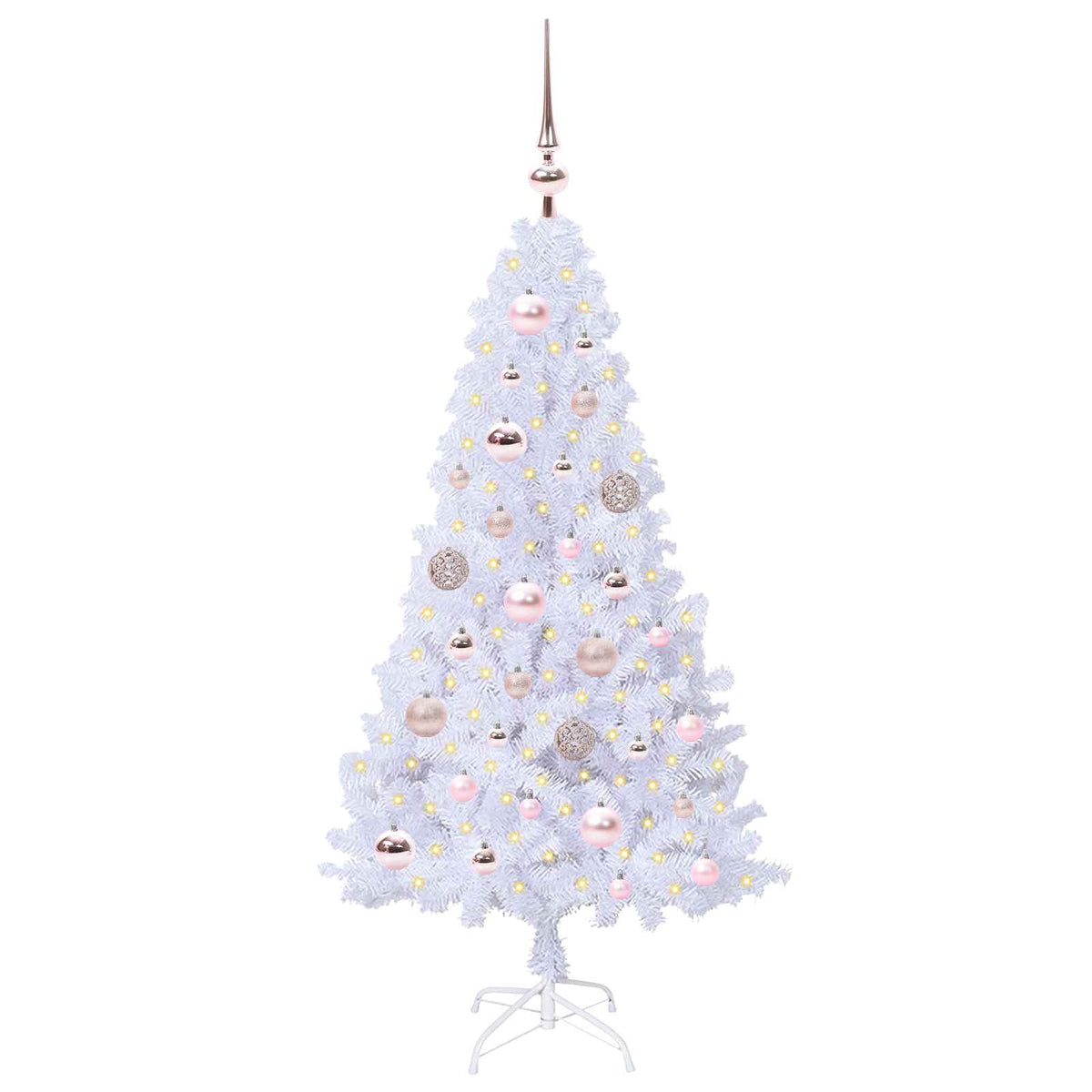 Künstlicher Weihnachtsbaum von Vidaxx mit 150 LEDs, weiß, 120 cm, PVC und Stahl