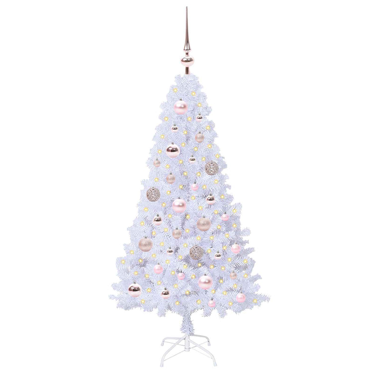Künstlicher Weihnachtsbaum von Vidaxx mit 150 LEDs, weiß, 120 cm, PVC und Stahl
