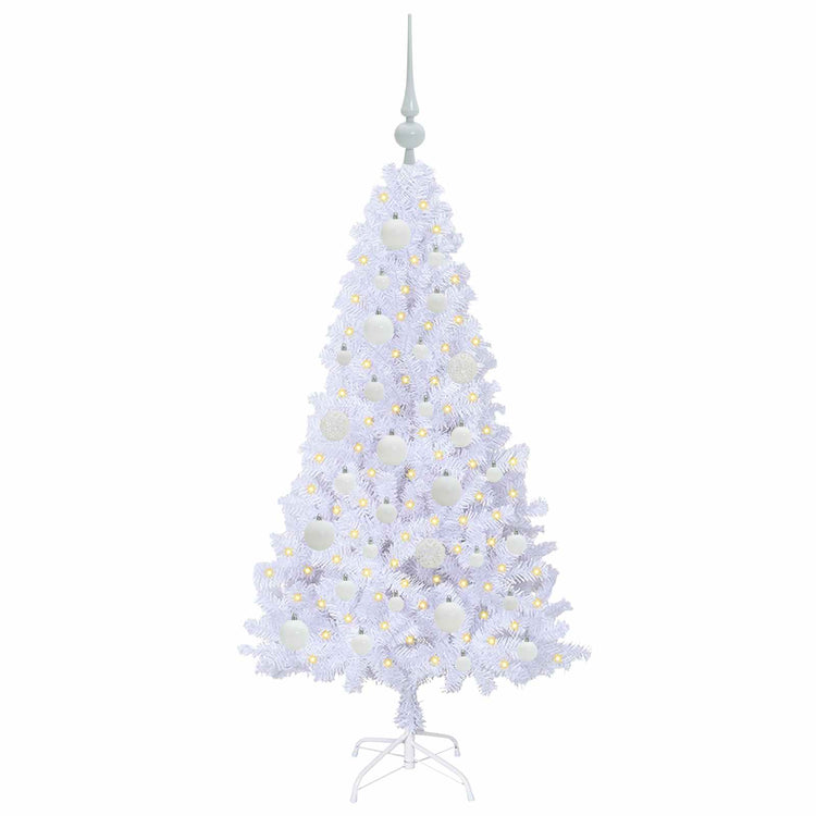 Künstlicher Weihnachtsbaum von Vidaxx mit 150 LEDs, weiß, 120 cm, PVC und Stahl