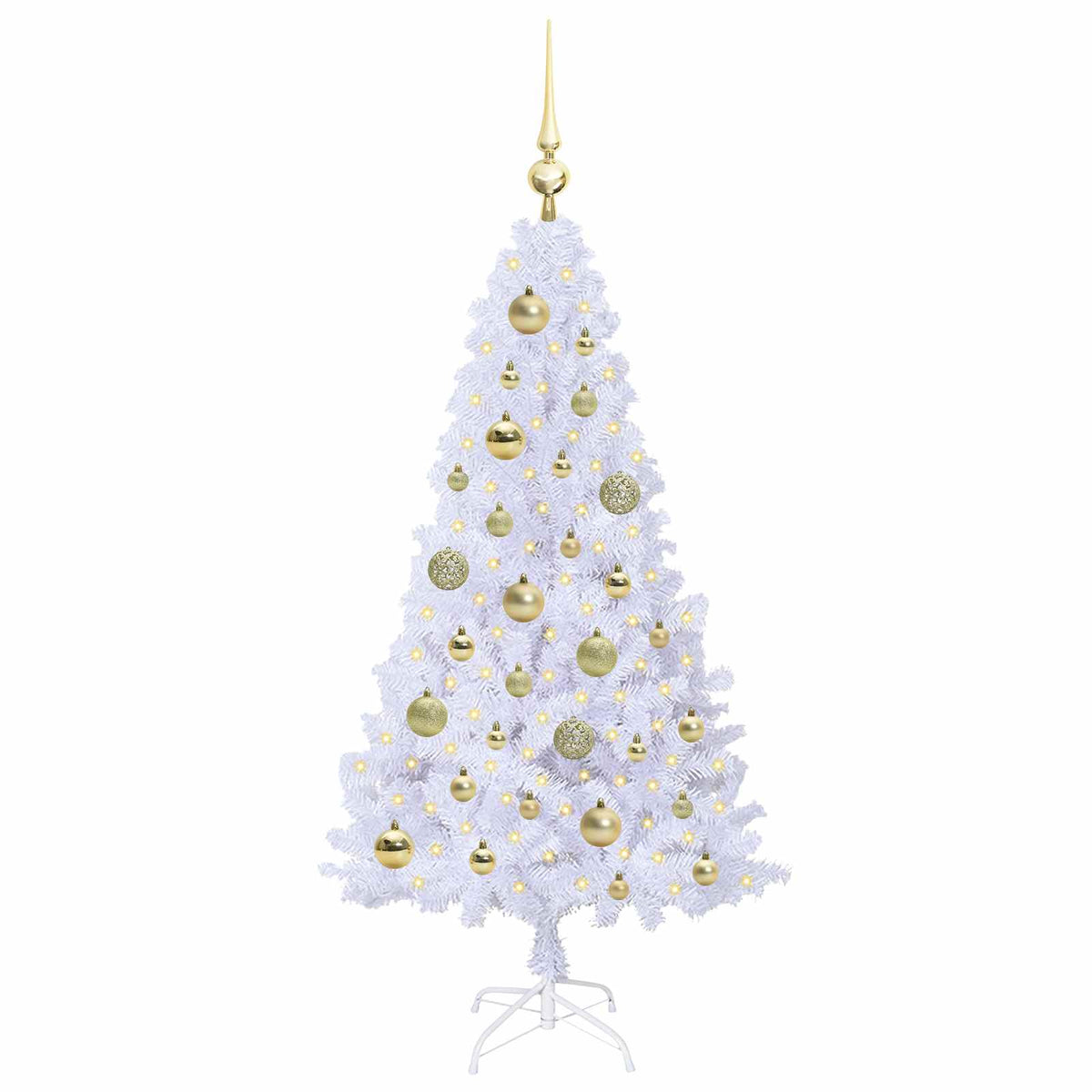 Künstlicher Weihnachtsbaum von Vidaxx mit 150 LEDs, weiß, 120 cm, PVC und Stahl
