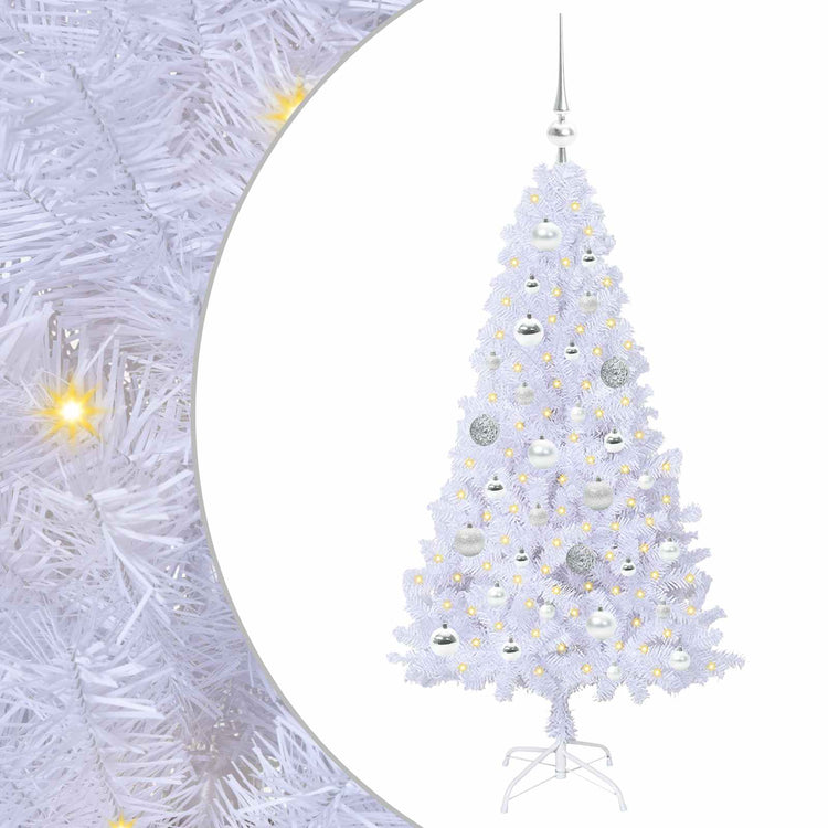 Künstlicher Weihnachtsbaum von Vidaxx mit 150 LEDs, weiß, 120 cm, PVC und Stahl