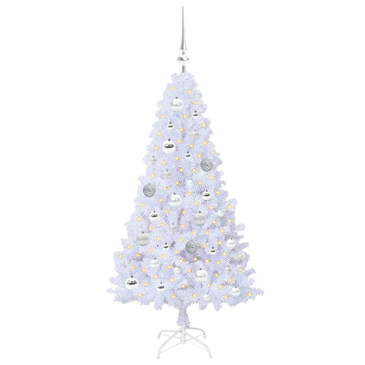 Künstlicher Weihnachtsbaum von Vidaxx mit 150 LEDs, weiß, 120 cm, PVC und Stahl