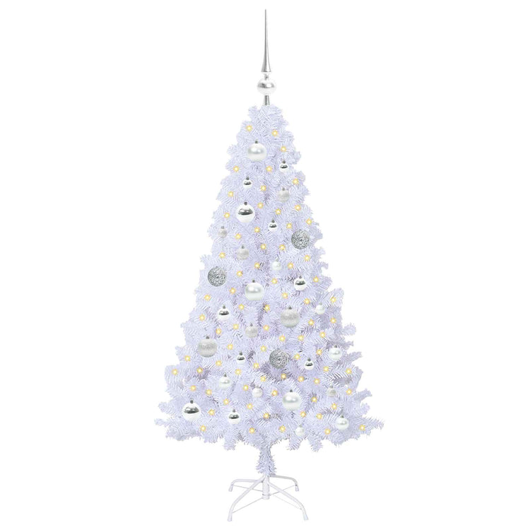 Künstlicher Weihnachtsbaum von Vidaxx mit 150 LEDs, weiß, 120 cm, PVC und Stahl