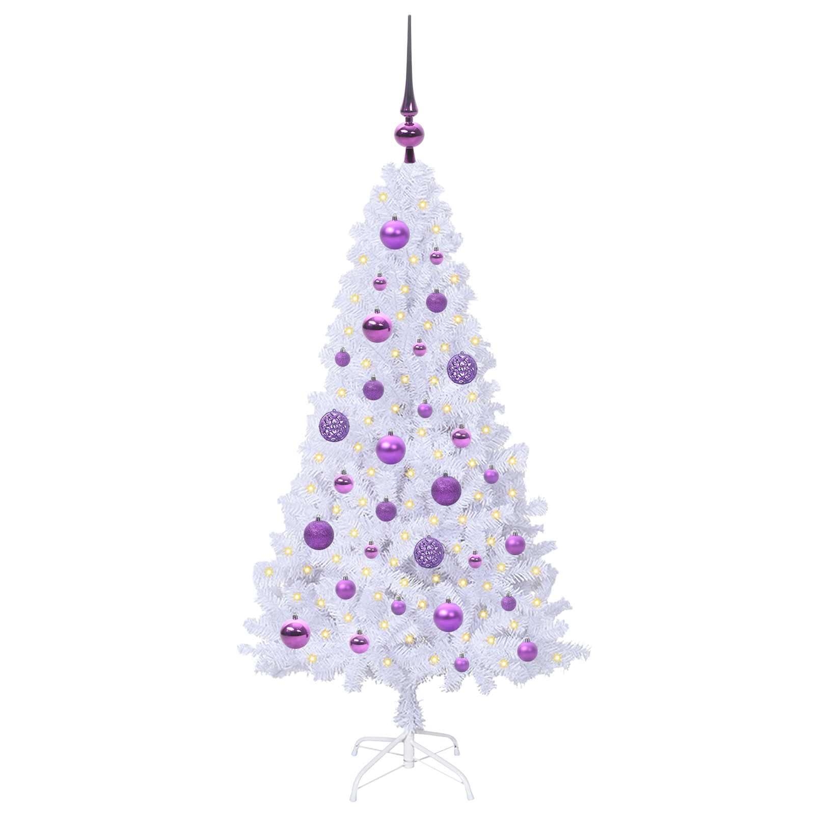Künstlicher Weihnachtsbaum von Vidaxx mit 150 LEDs, weiß, 120 cm, PVC und Stahl