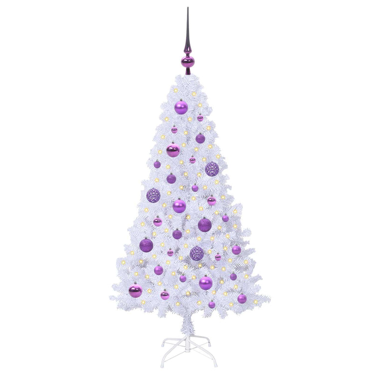Künstlicher Weihnachtsbaum von Vidaxx mit 150 LEDs, weiß, 120 cm, PVC und Stahl