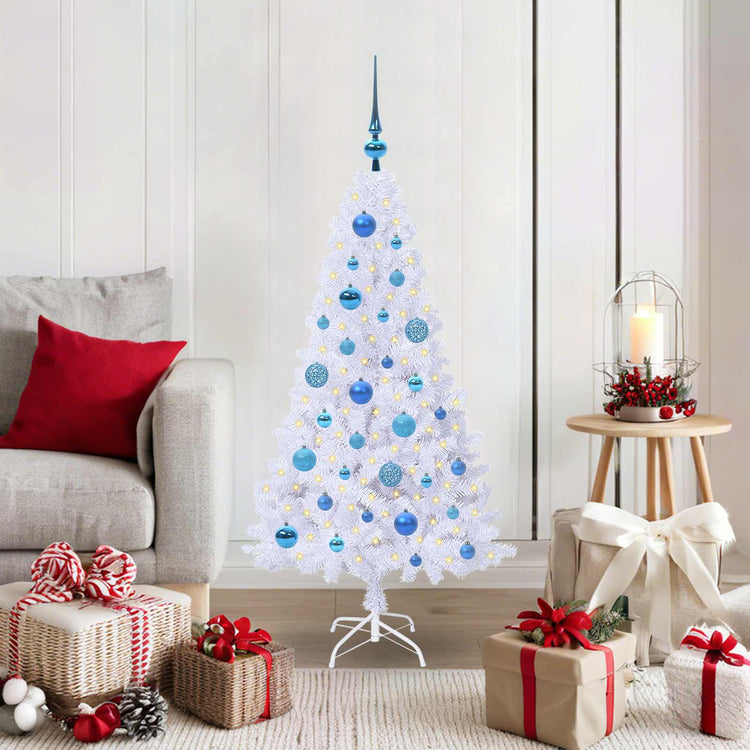 Künstlicher Weihnachtsbaum von Vidaxx mit 150 LEDs, weiß, 120 cm, PVC und Stahl