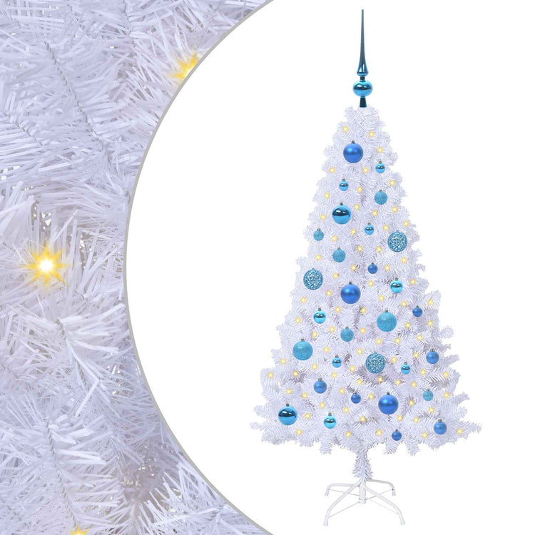 Künstlicher Weihnachtsbaum von Vidaxx mit 150 LEDs, weiß, 120 cm, PVC und Stahl