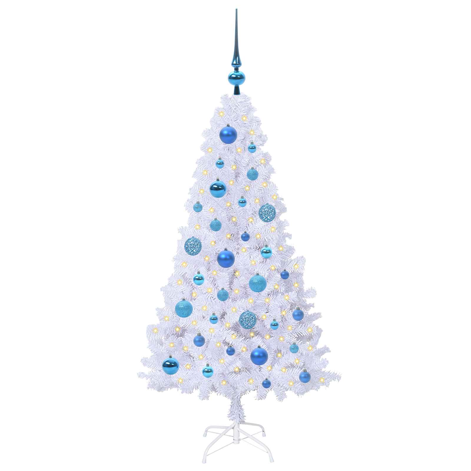 Künstlicher Weihnachtsbaum von Vidaxx mit 150 LEDs, weiß, 120 cm, PVC und Stahl