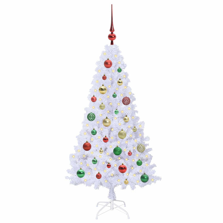 Künstlicher Weihnachtsbaum von Vidaxx mit 150 LEDs, weiß, 120 cm, PVC und Stahl