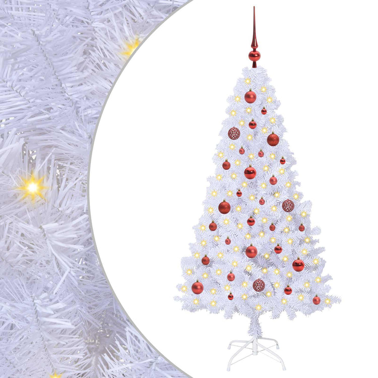 Künstlicher Weihnachtsbaum von Vidaxx mit 150 LEDs, weiß, 150 cm, PVC und Stahl
