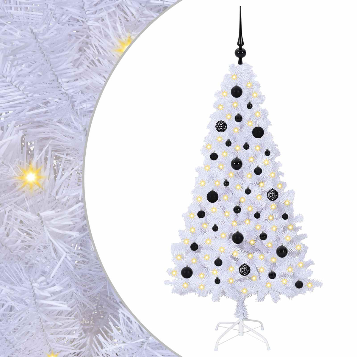 Künstlicher Weihnachtsbaum von Vidaxx mit 150 LEDs, weiß, 150 cm, PVC und Stahl