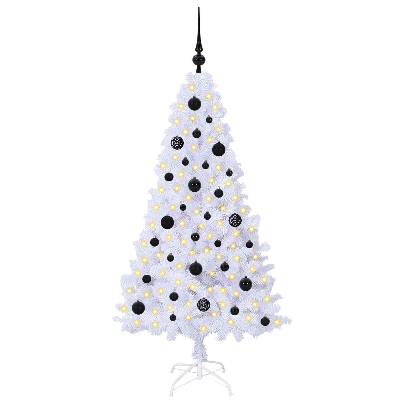 Künstlicher Weihnachtsbaum von Vidaxx mit 150 LEDs, weiß, 150 cm, PVC und Stahl
