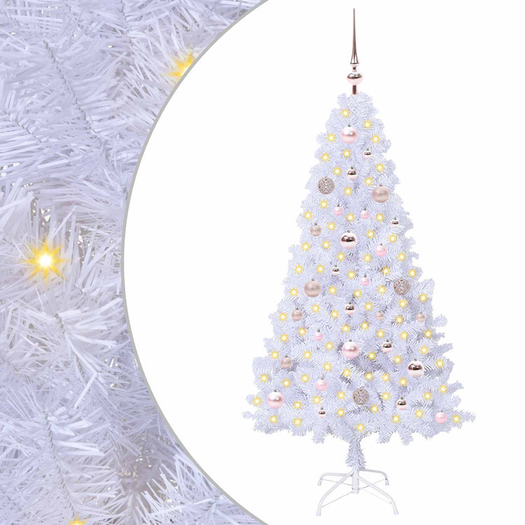 Künstlicher Weihnachtsbaum von Vidaxx mit 150 LEDs, weiß, 150 cm, PVC und Stahl
