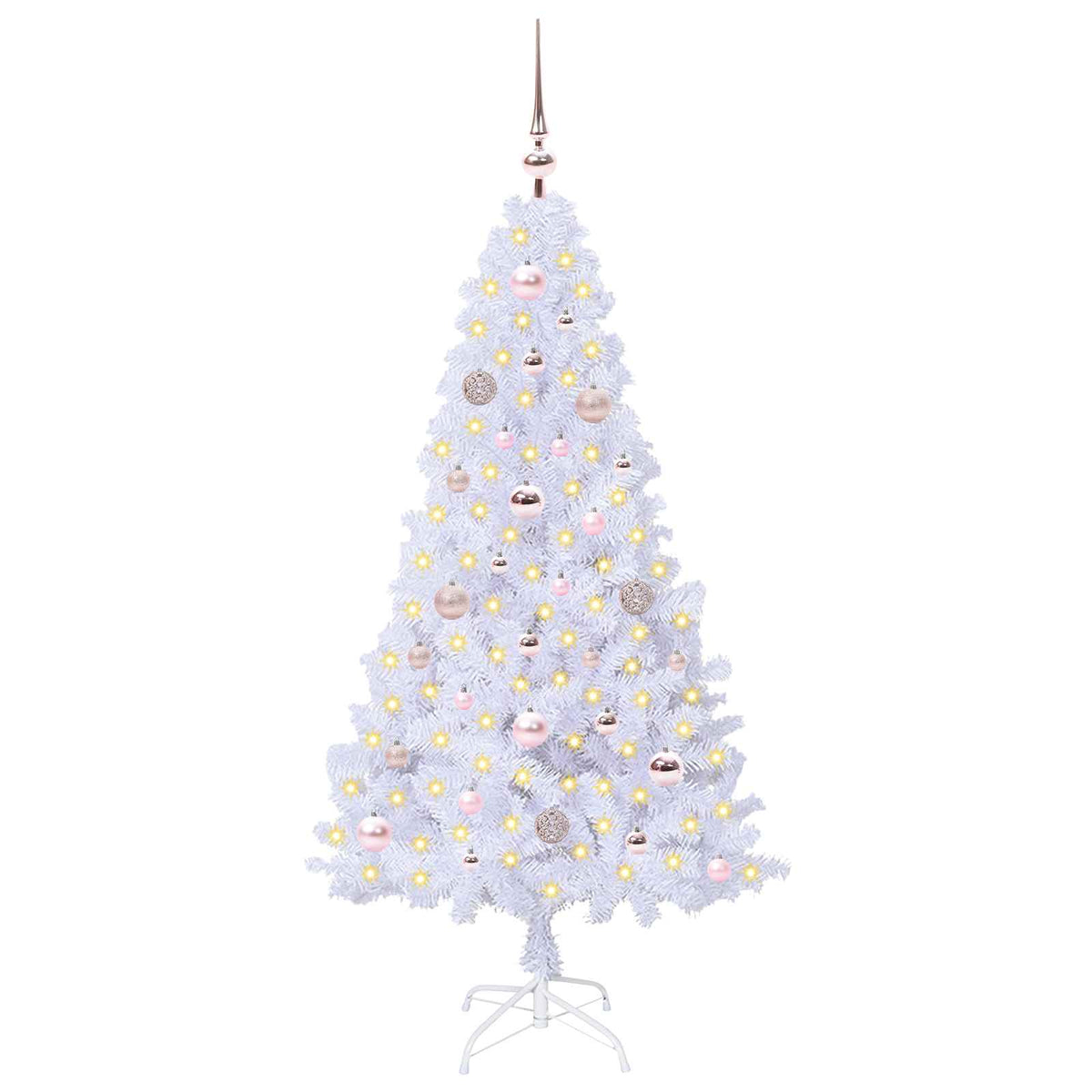 Künstlicher Weihnachtsbaum von Vidaxx mit 150 LEDs, weiß, 150 cm, PVC und Stahl