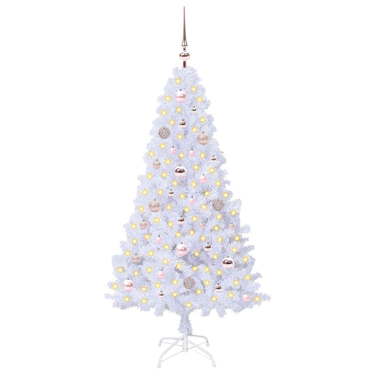 Künstlicher Weihnachtsbaum von Vidaxx mit 150 LEDs, weiß, 150 cm, PVC und Stahl