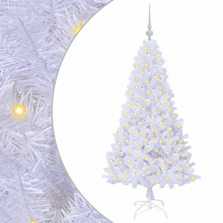 Künstlicher Weihnachtsbaum von Vidaxx mit 150 LEDs, weiß, 150 cm, PVC und Stahl